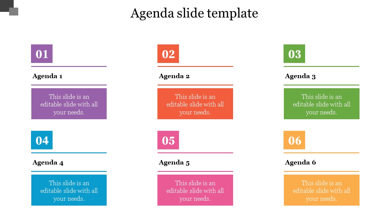agenda slide template